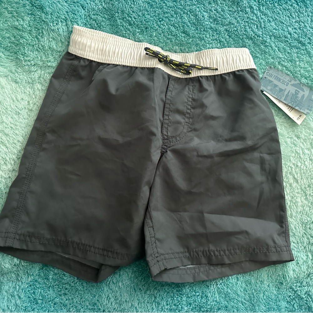 🔥🏊‍♂️🏝️🏄🌊 4 for $50 - NEW Old Navy Swim Trunks GRAY Boys Sz XS(6/7)